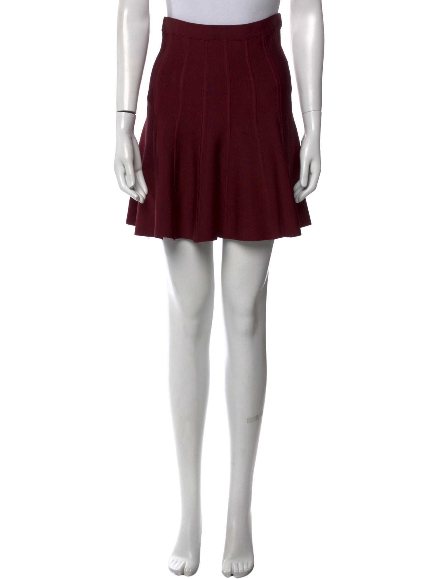 Herve Leger Pleated Accents Mini Skirt