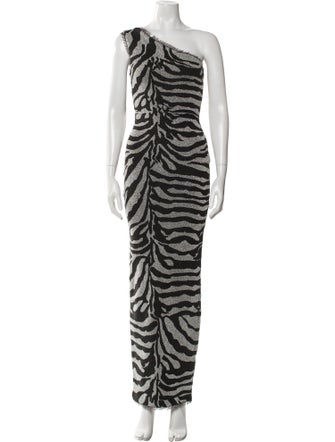 Herve Leger Animal Print Long Dress