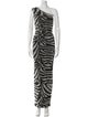 Herve Leger Animal Print Long Dress