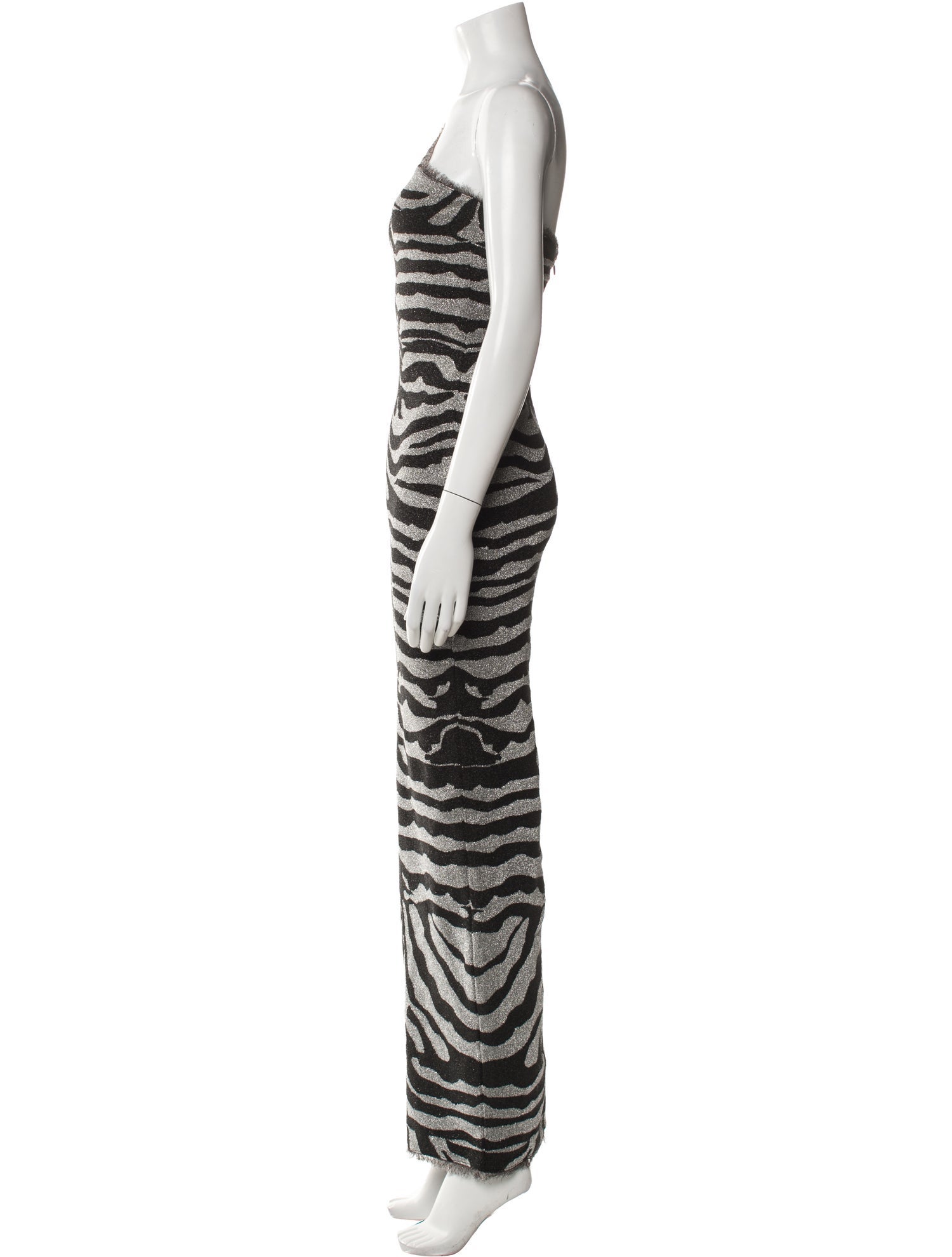 Herve Leger Animal Print Long Dress