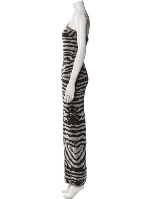 Herve Leger Animal Print Long Dress