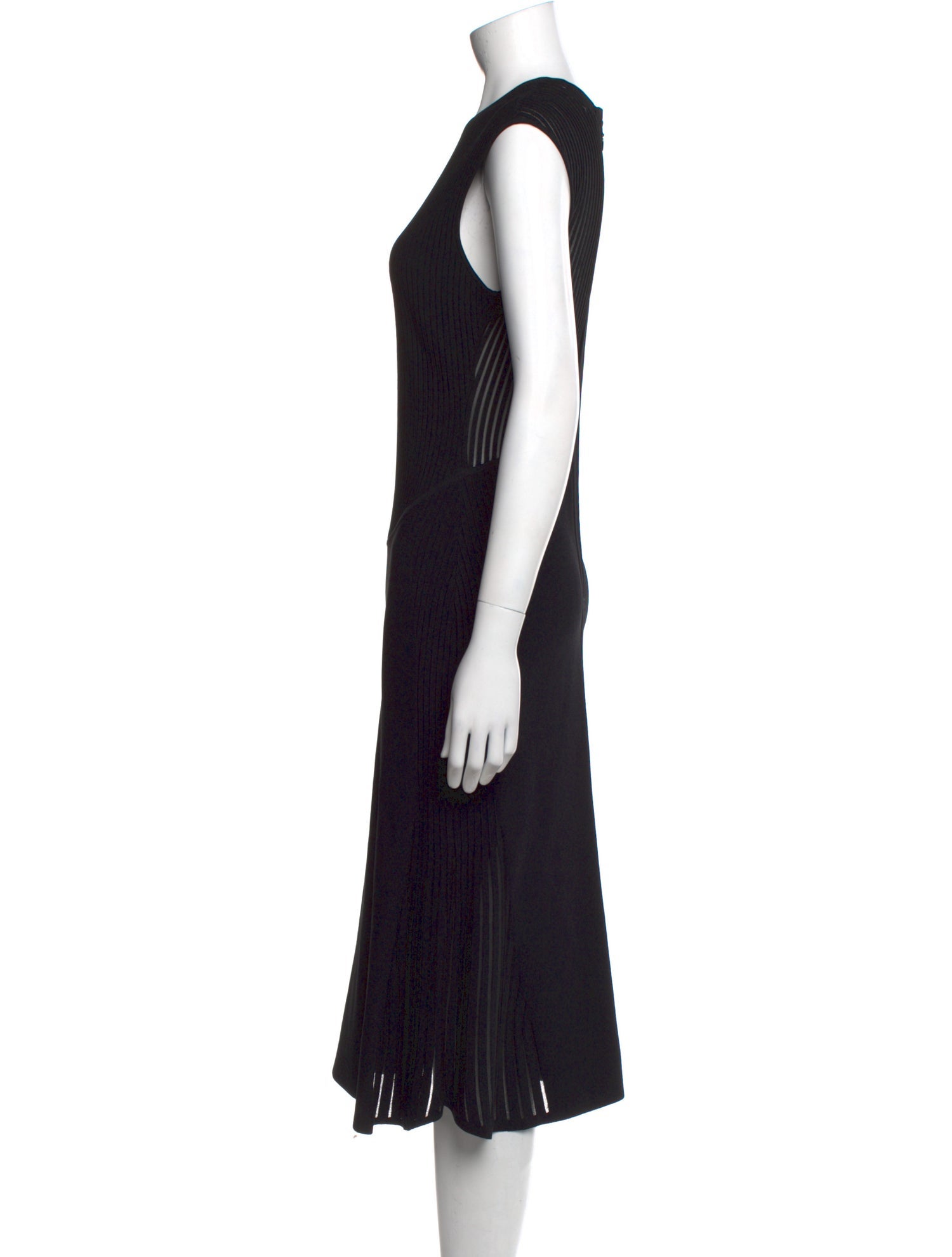 Herve Leger Crew Neck Midi Length Dress