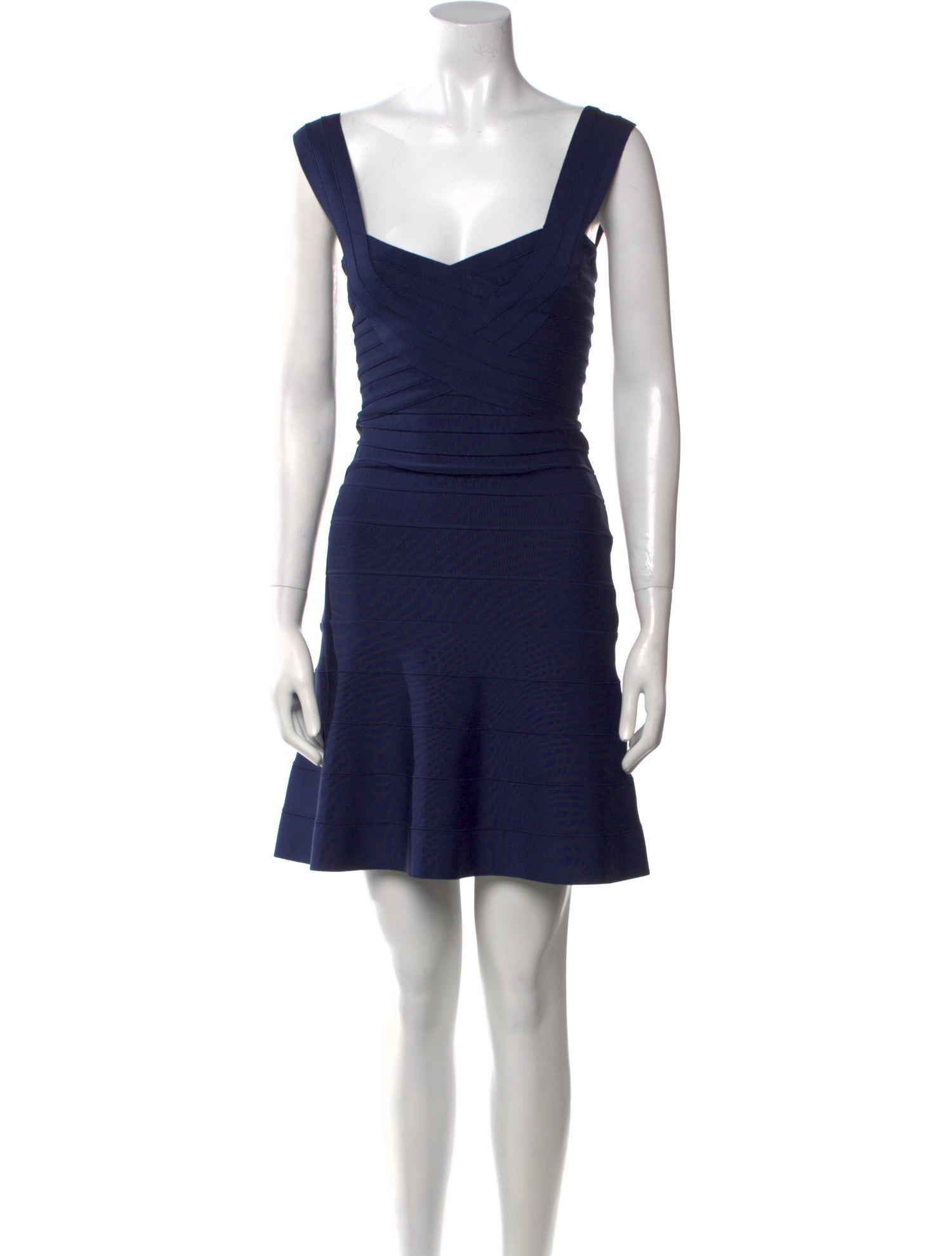 Herve Leger Square Neckline Mini Dress w/ Tags