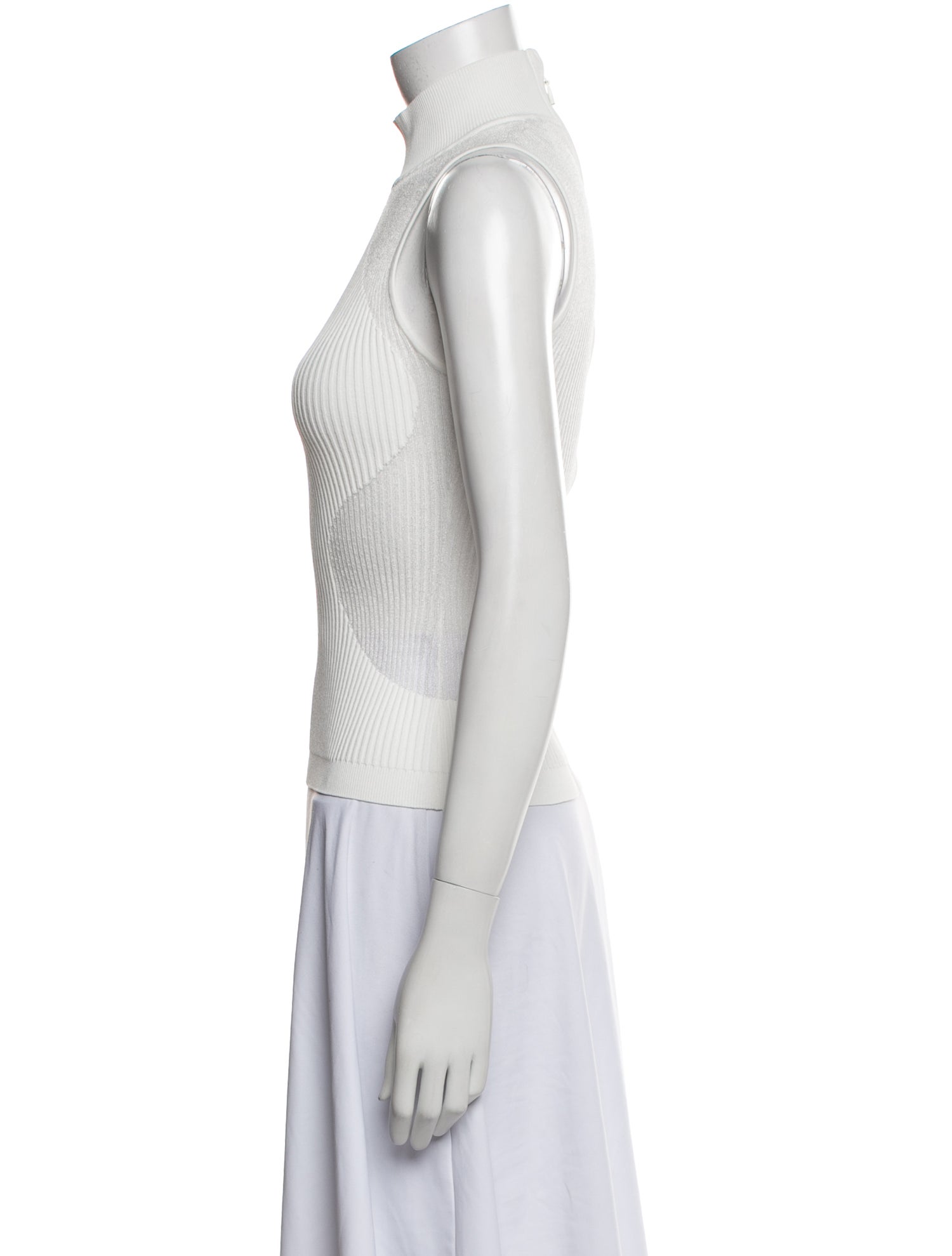 Herve Leger Mock Neck Sleeveless Top