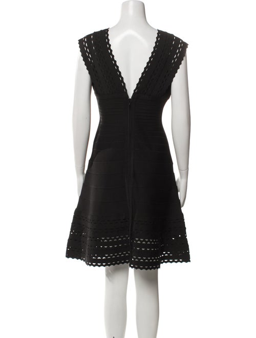 Herve Leger V-Neck Mini Dress