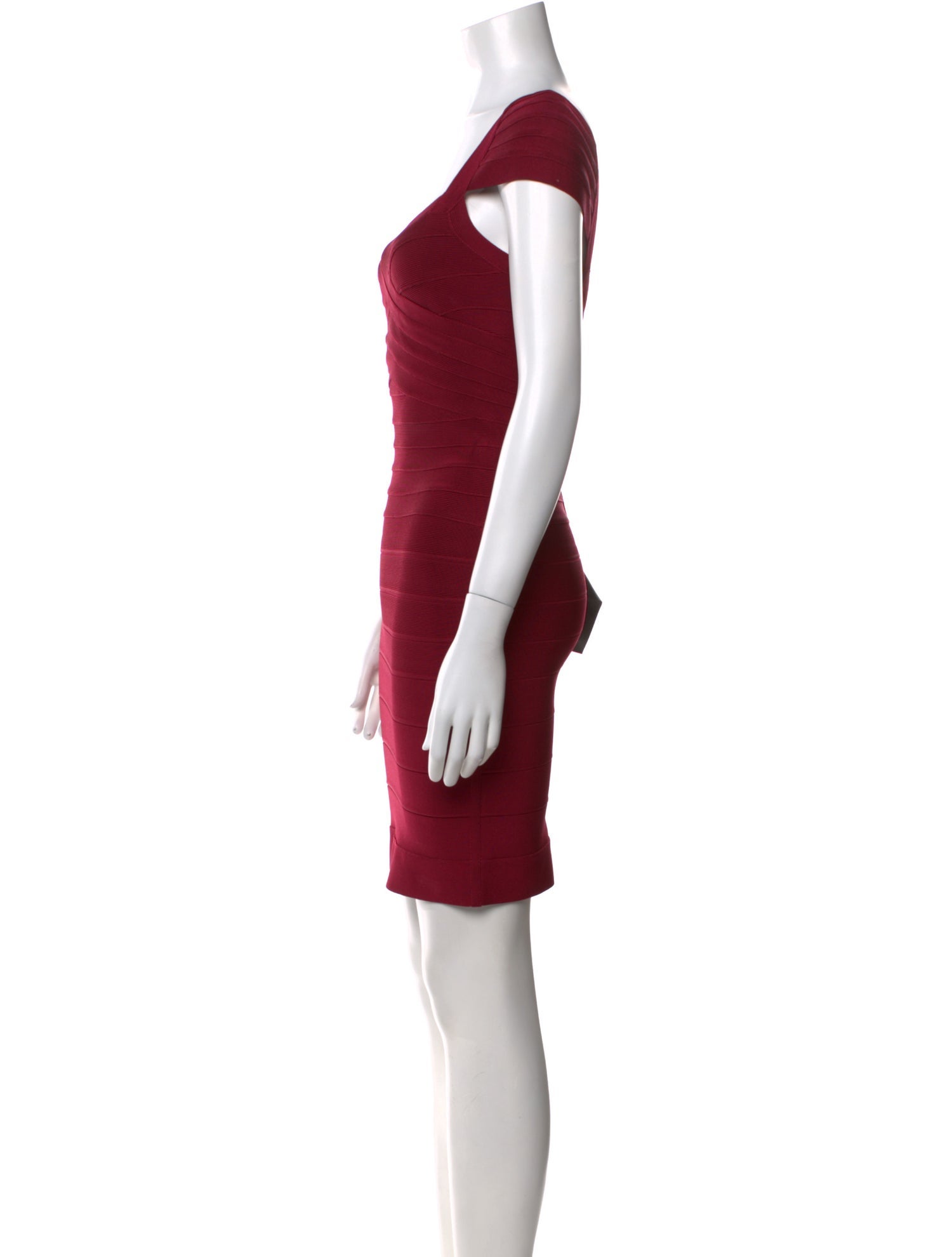 Herve Leger V-Neck Mini Dress