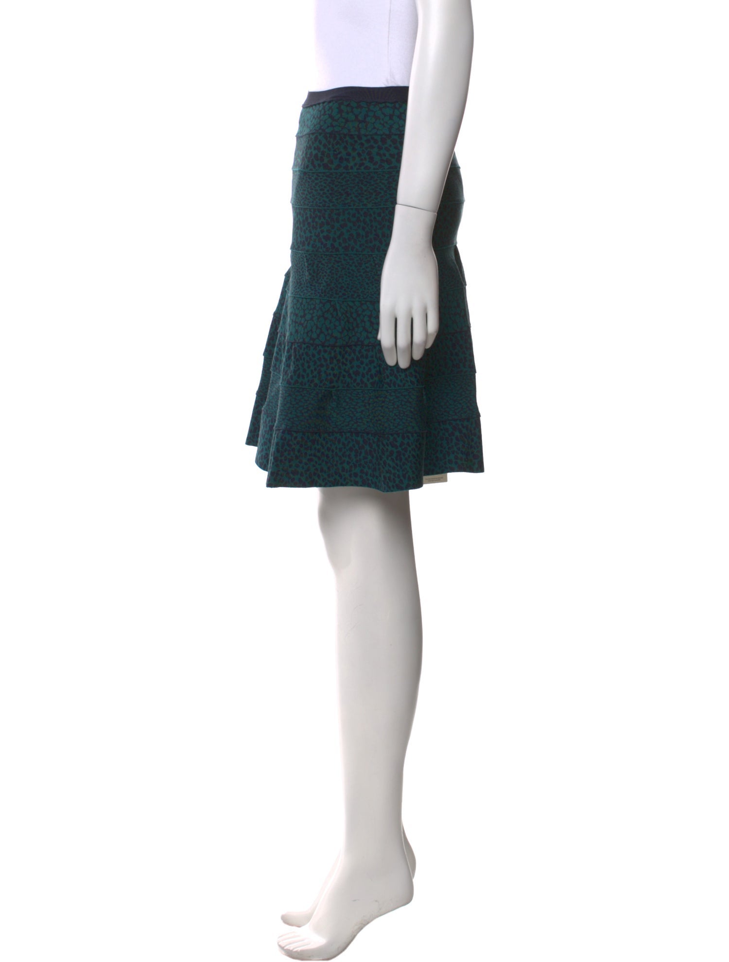 Herve Leger Printed Knee-Length Skirt