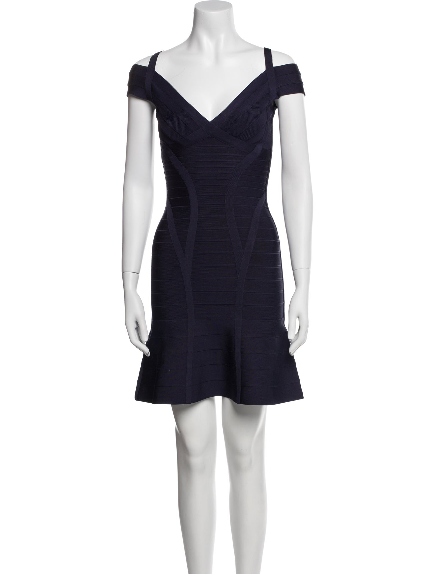 Herve Leger V-Neck Mini Dress w/ Tags