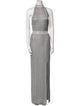 Herve Leger Mock Neck Long Dress