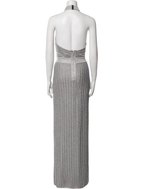 Herve Leger Mock Neck Long Dress