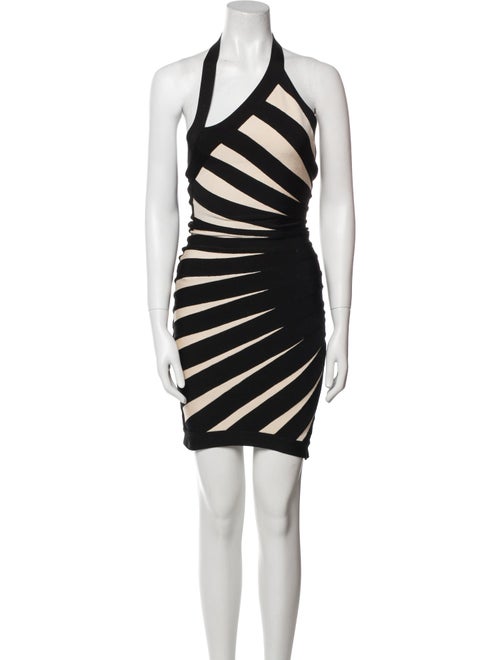 Herve Leger Striped Mini Dress