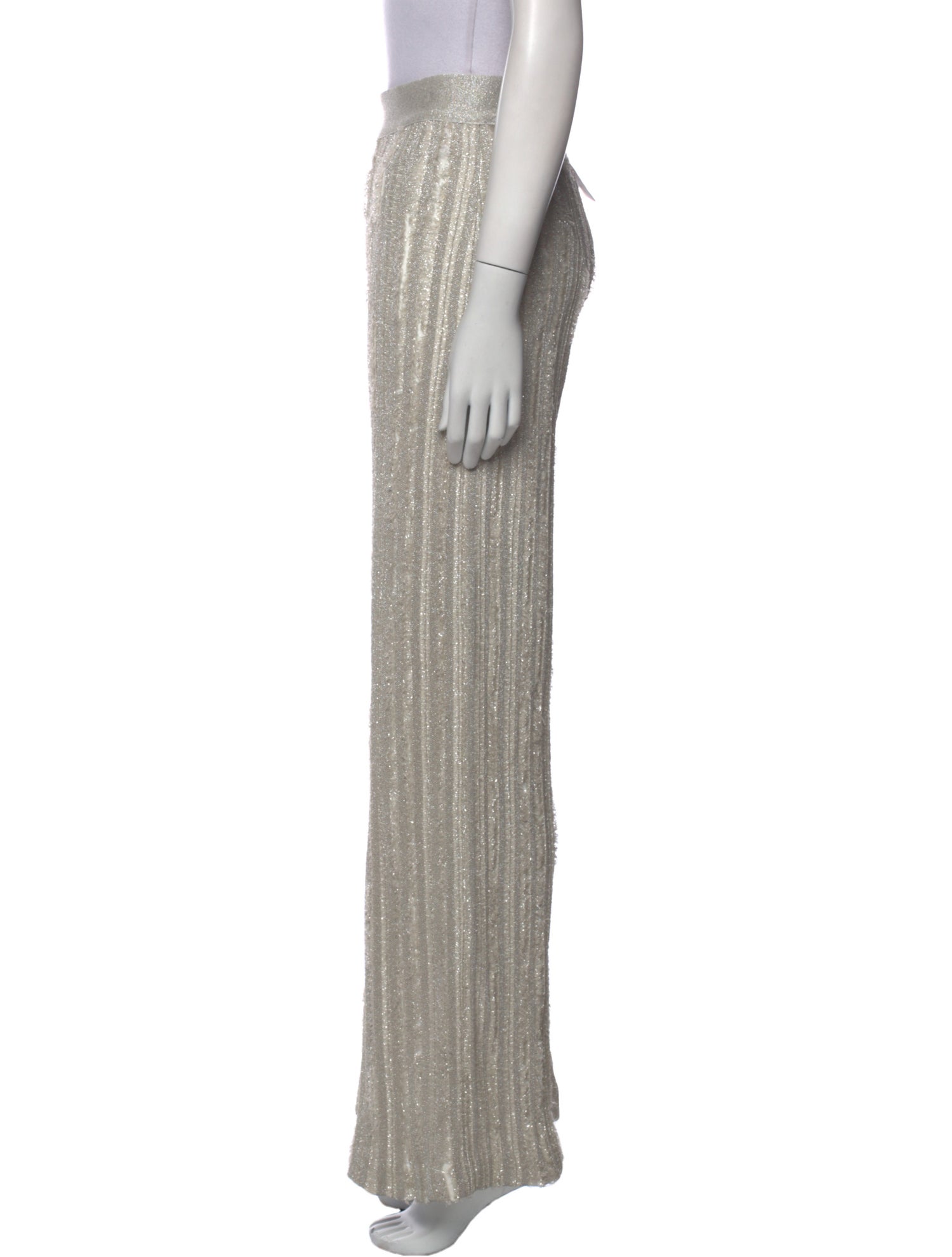 Herve Leger Striped Wide Leg Pants