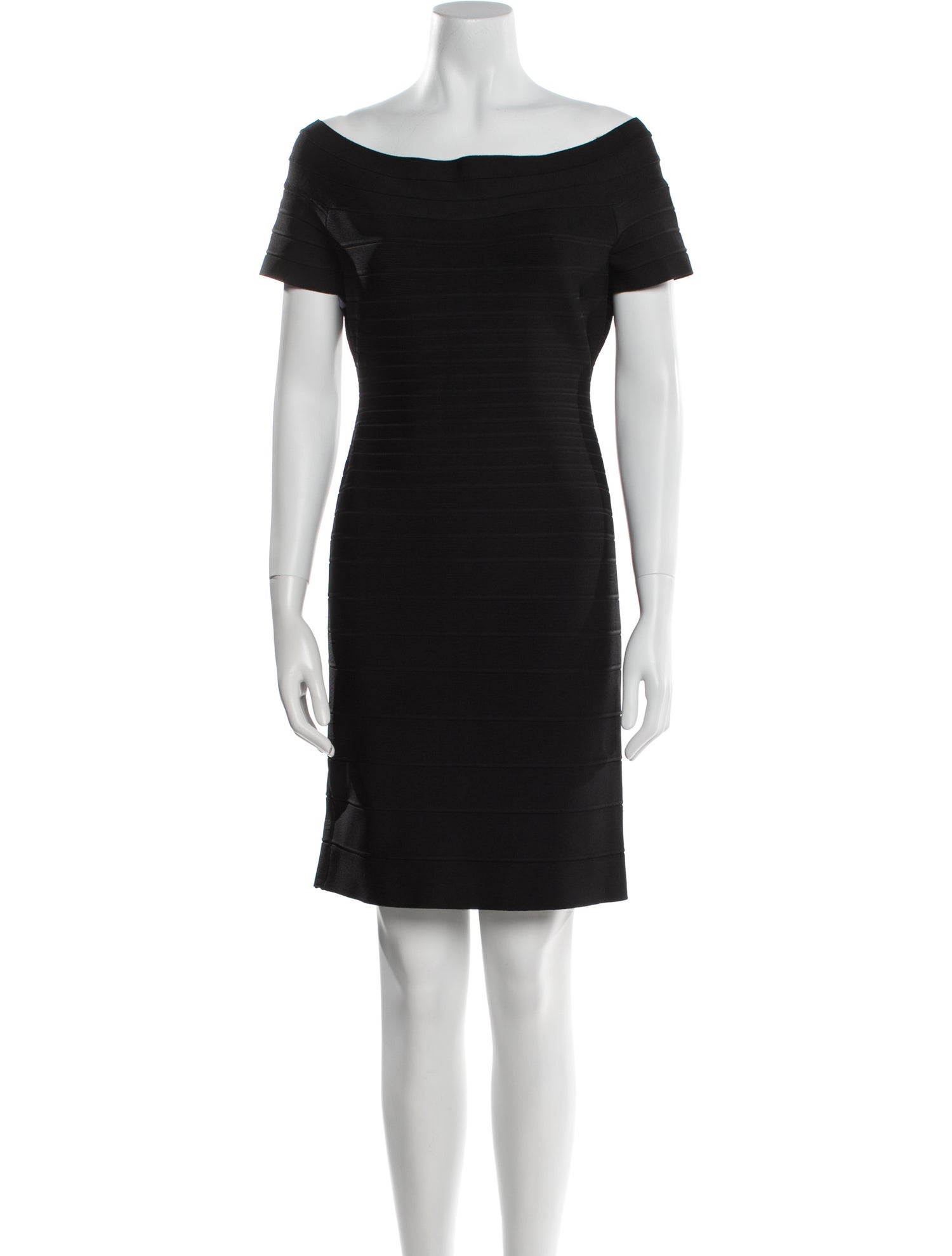 Herve Leger Scoop Neck Mini Dress