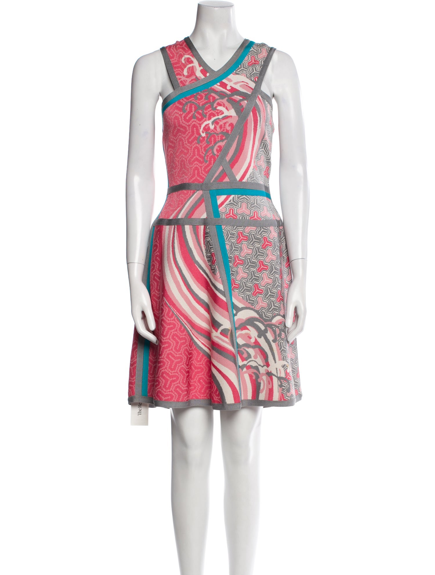 Herve Leger Printed Mini Dress
