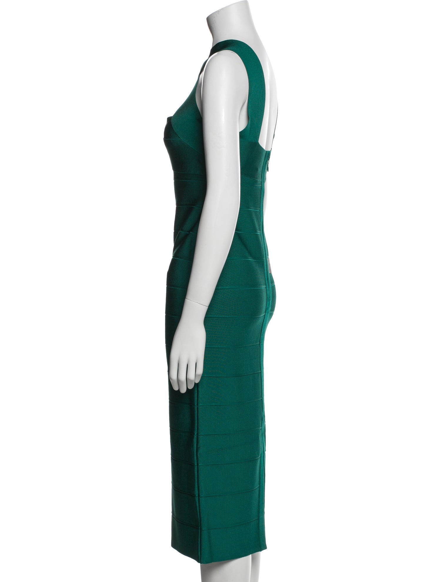 Herve Leger Halterneck Midi Length Dress w/ Tags