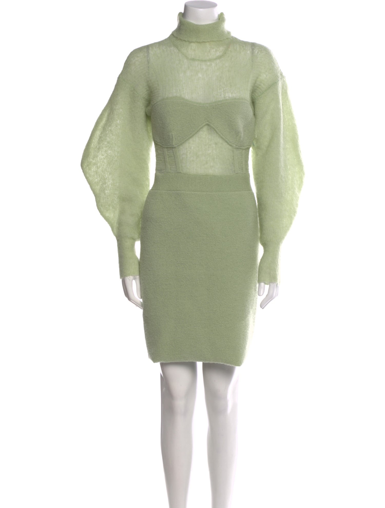 Herve Leger Turtleneck Mini Dress