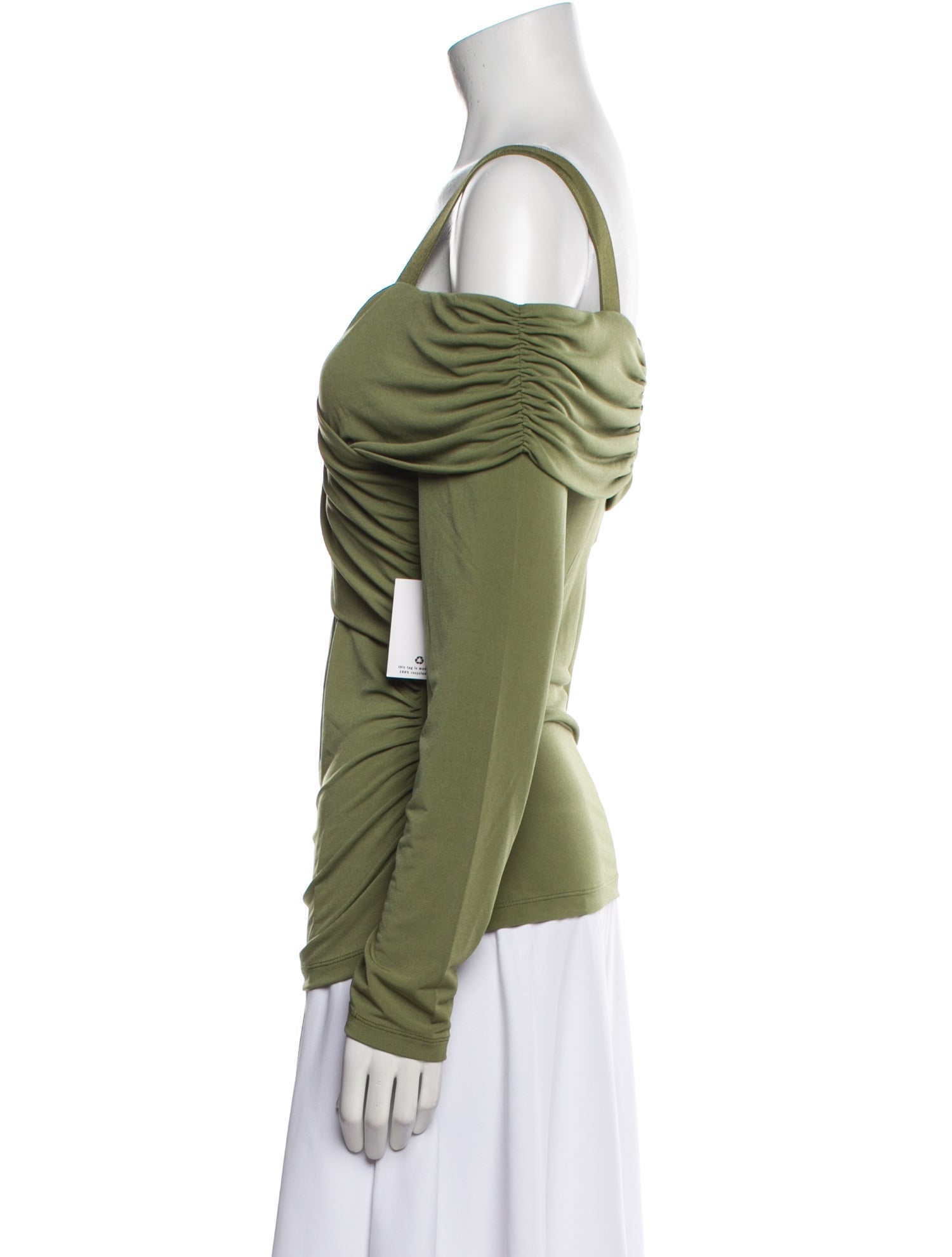 Herve Leger Square Neckline Long Sleeve Top