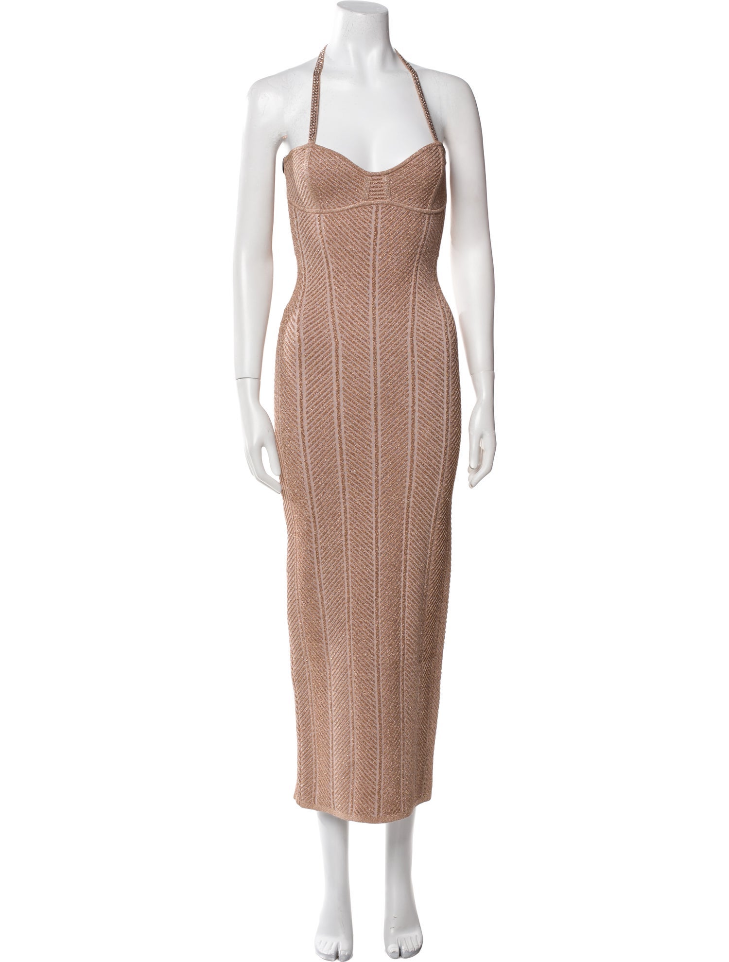 Herve Leger Halterneck Long Dress