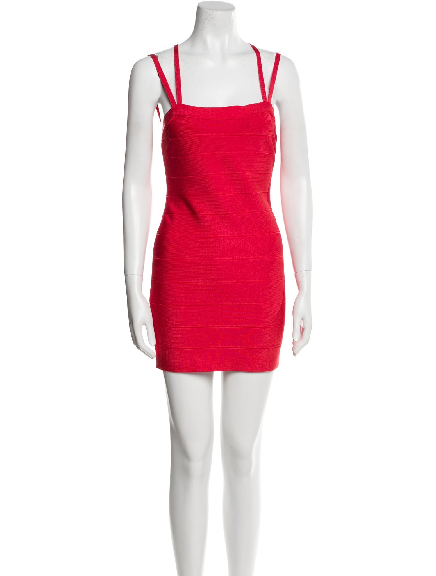 Herve Leger Square Neckline Mini Dress