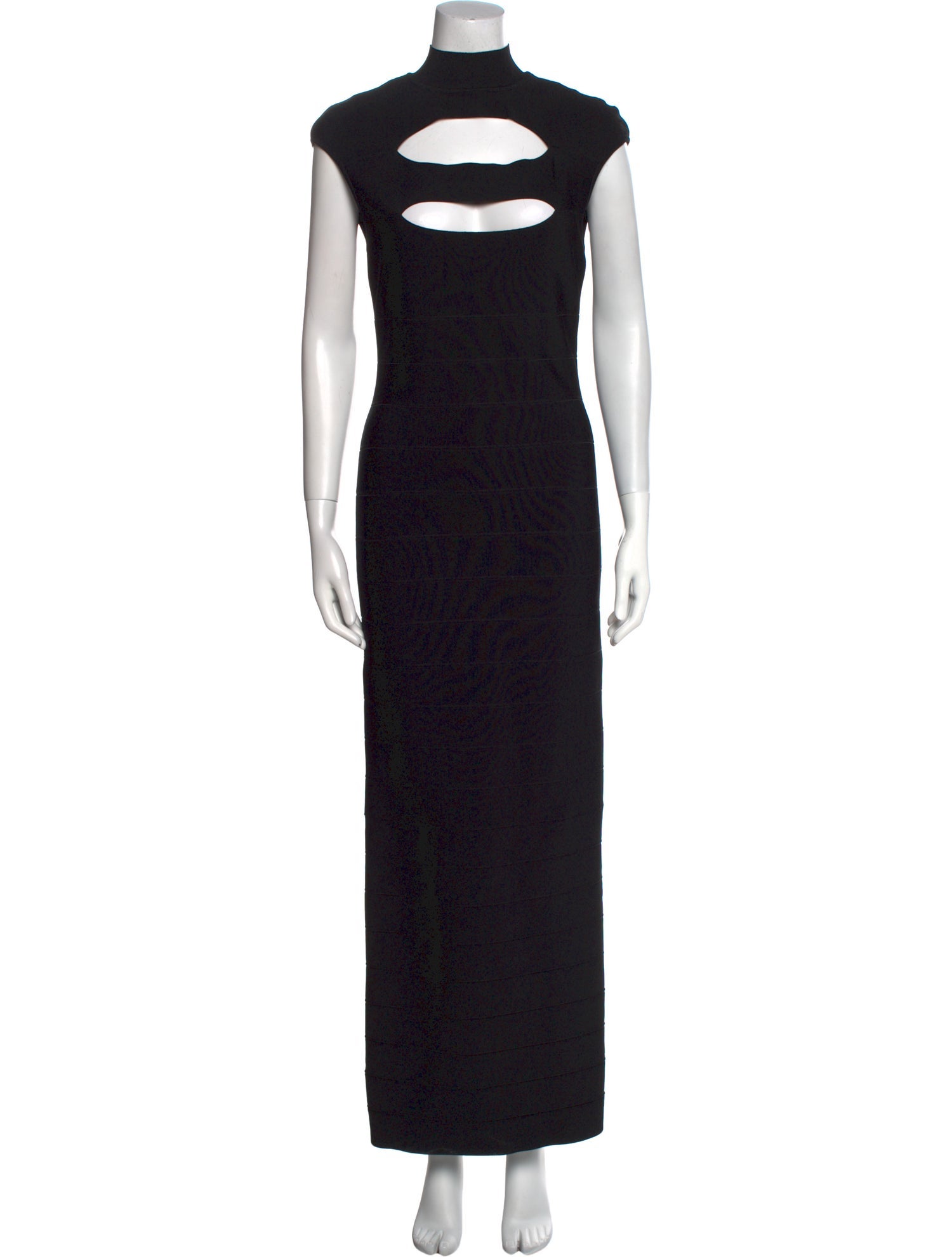 Herve Leger Turtleneck Long Dress