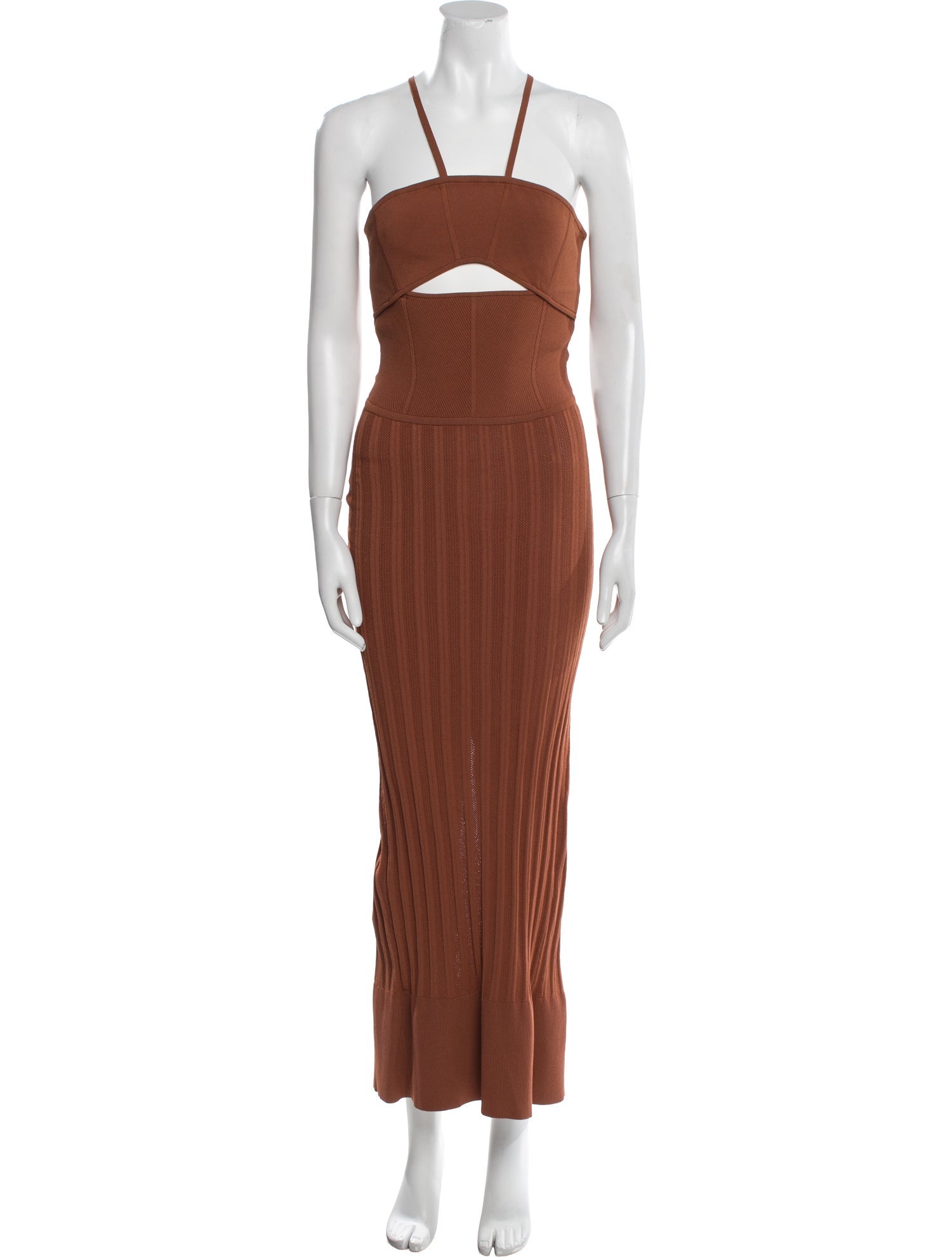 Herve Leger Square Neckline Long Dress