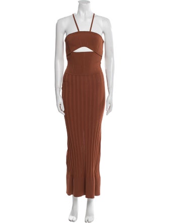 Herve Leger Square Neckline Long Dress