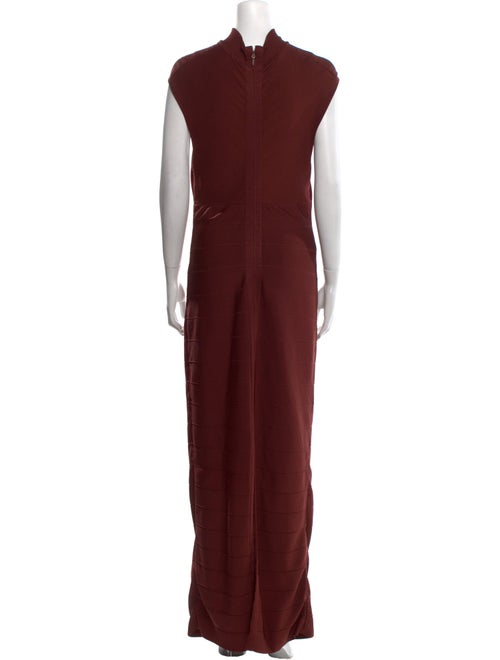 Herve Leger Mock Neck Long Dress