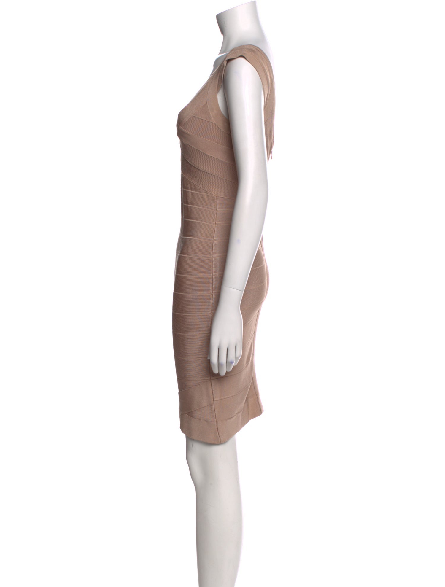 Herve Leger V-Neck Mini Dress