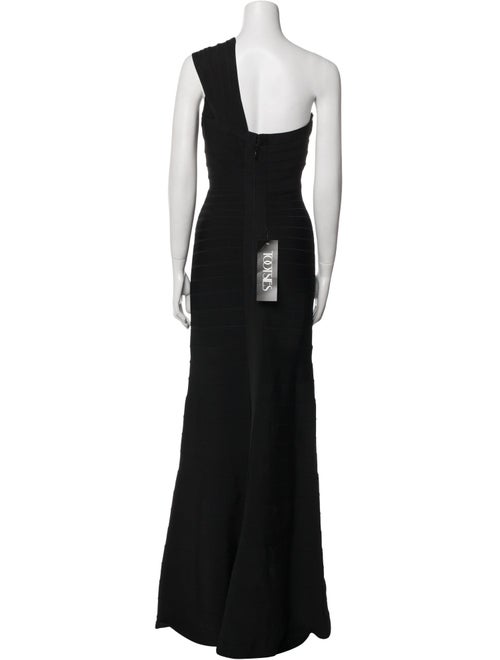 Herve Leger One-Shoulder Long Dress