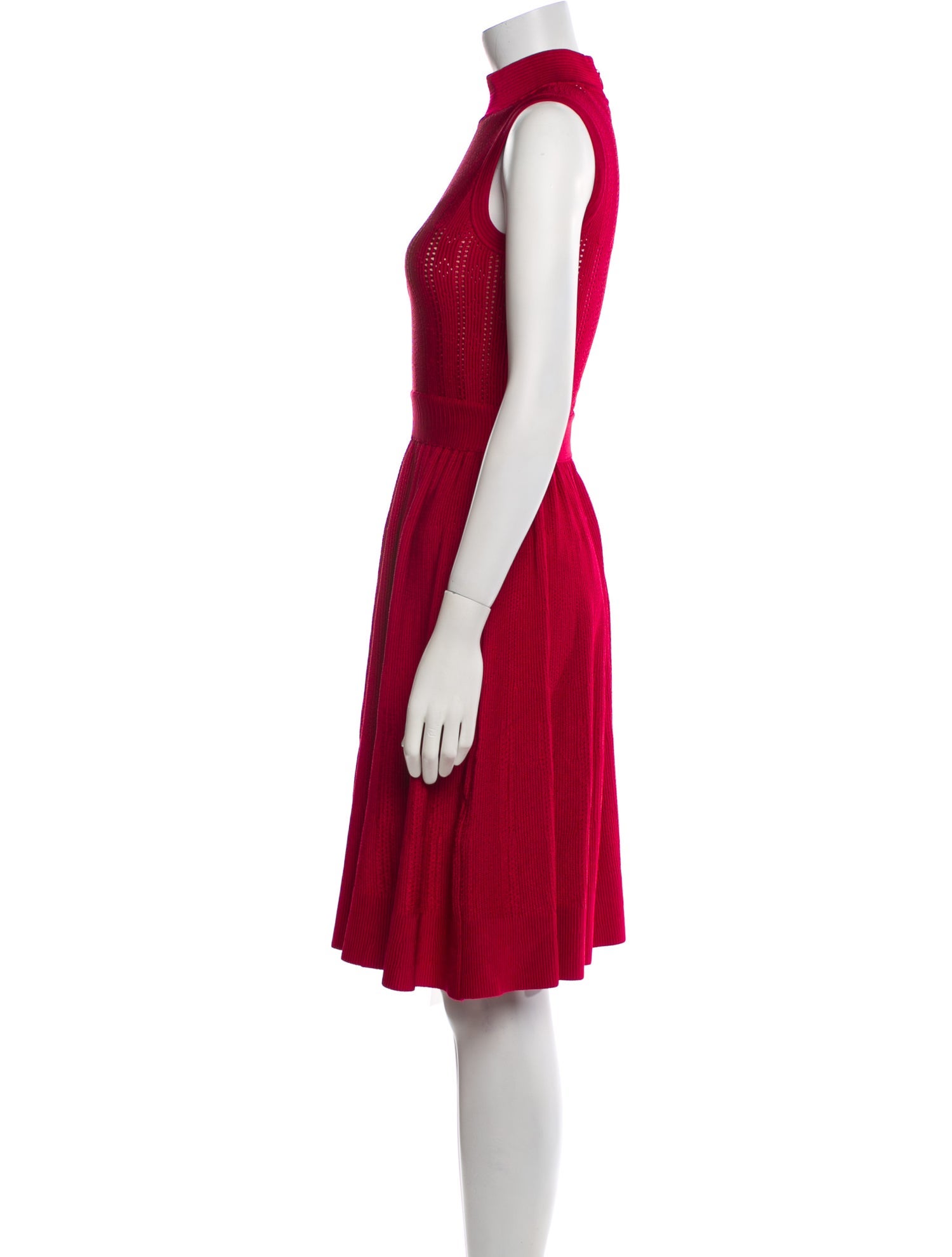 Herve Leger Mock Neck Mini Dress