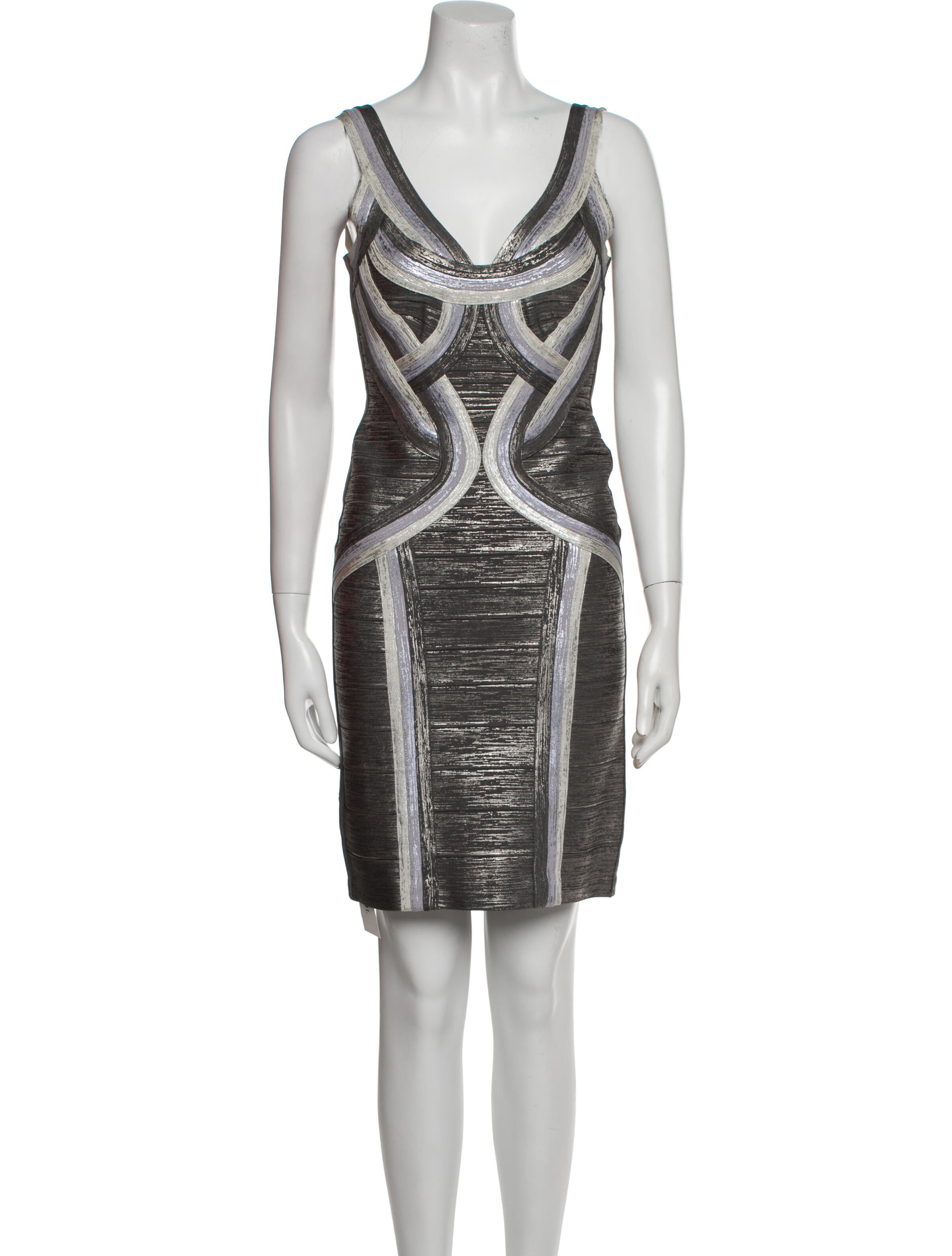 Herve Leger Cowl Neck Mini Dress w/ Tags
