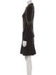 Herve Leger Mock Neck Knee-Length Dress