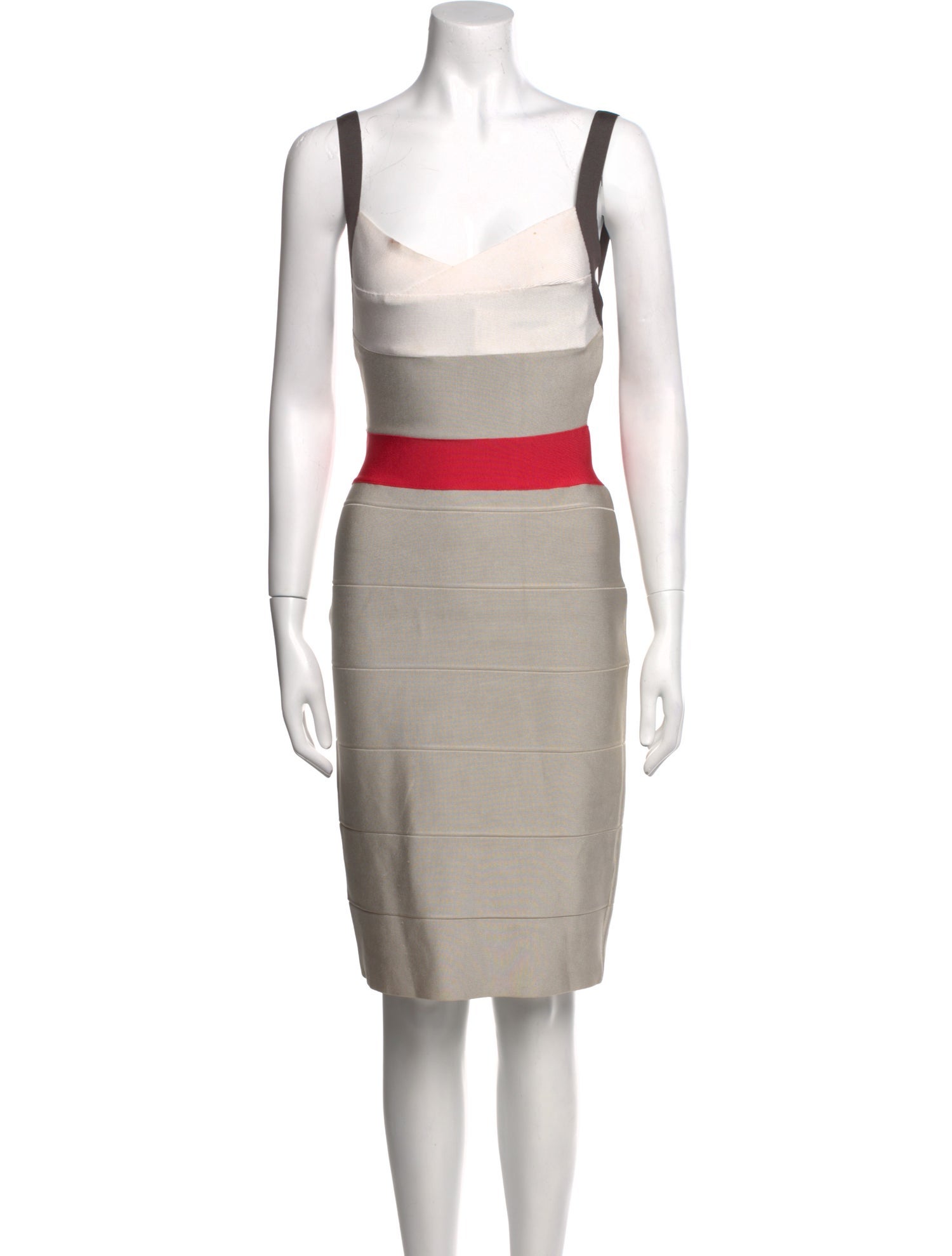 Herve Leger Striped Mini Dress