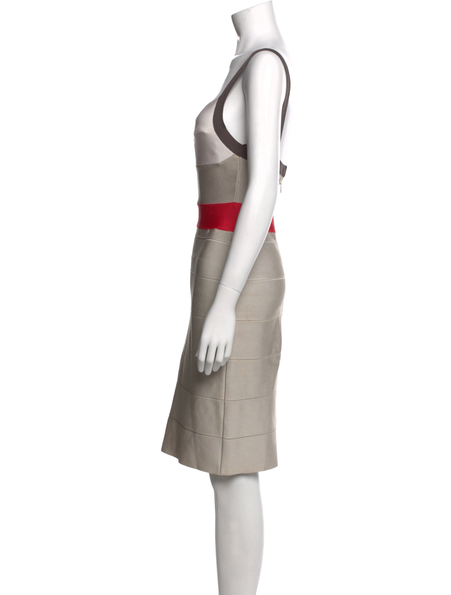 Herve Leger Striped Mini Dress