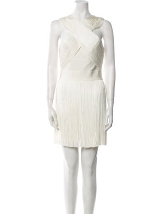 Herve Leger Cowl Neck Mini Dress