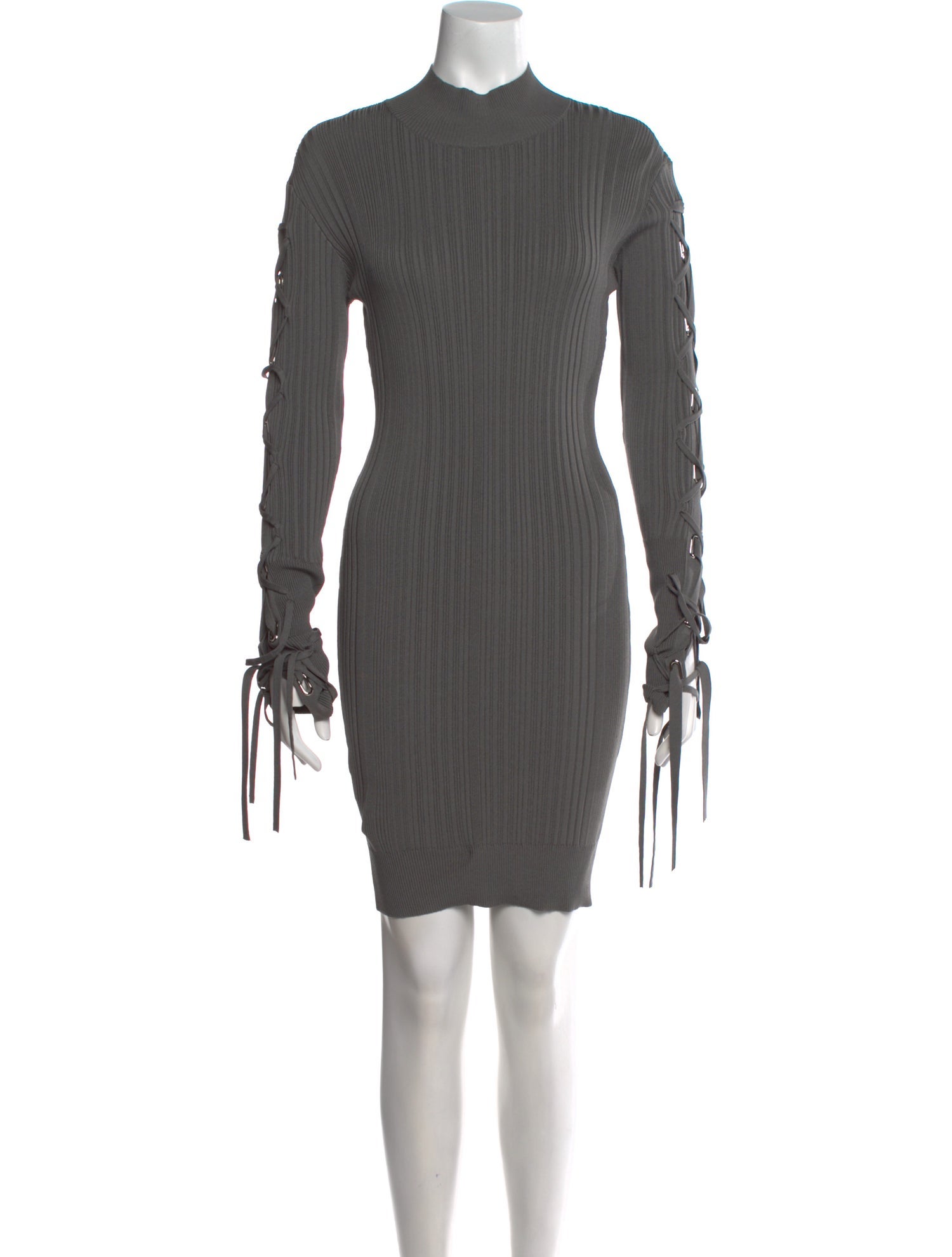 Herve Leger Mock Neck Mini Dress