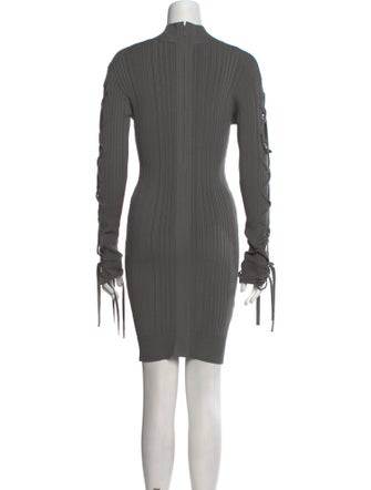 Herve Leger Mock Neck Mini Dress