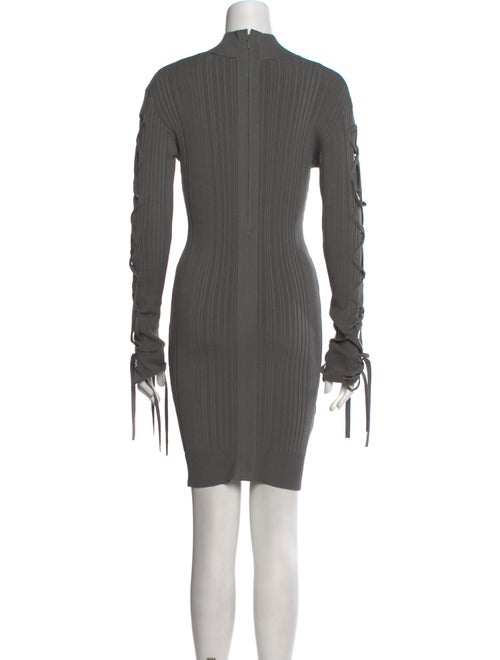 Herve Leger Mock Neck Mini Dress