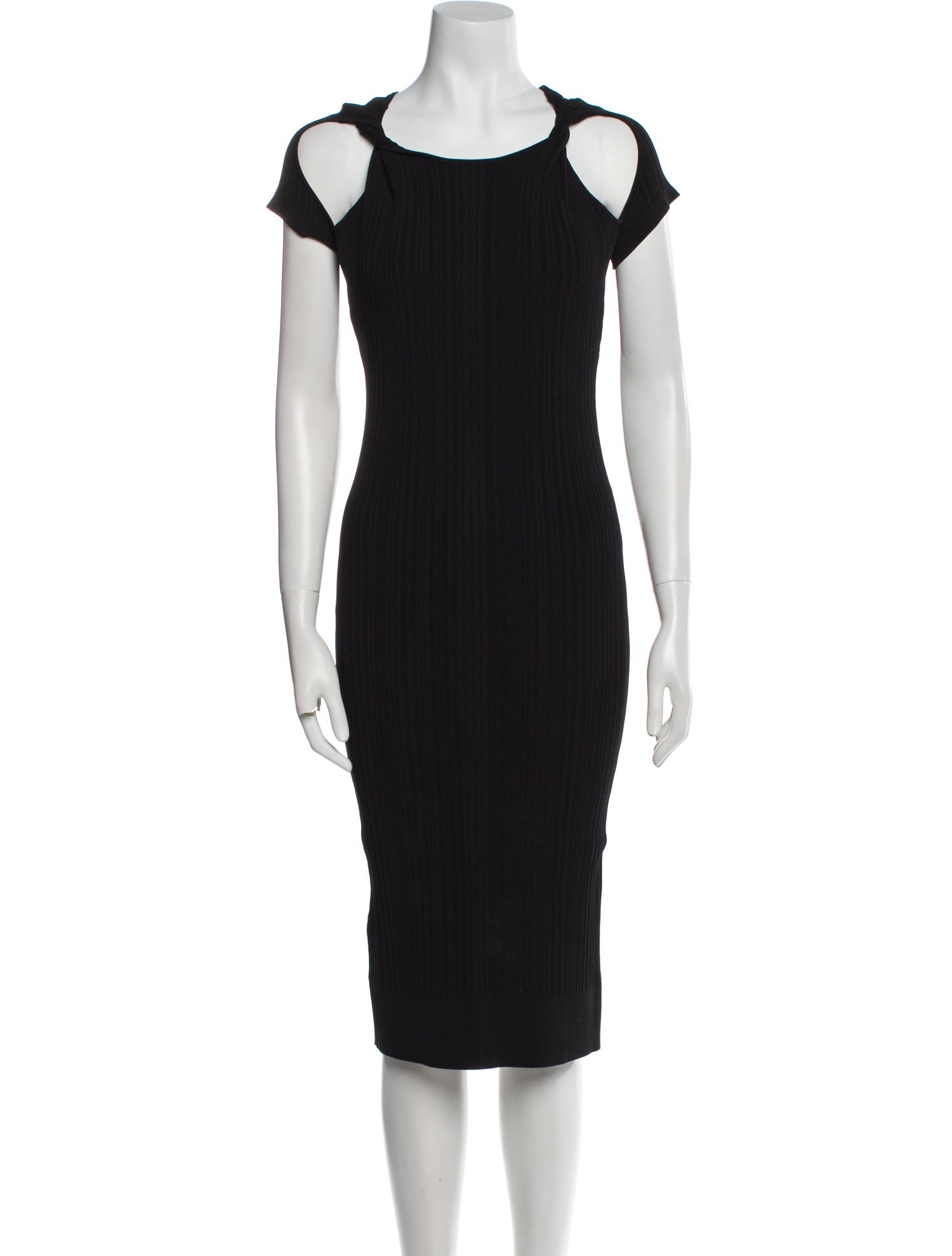 Herve Leger Scoop Neck Midi Length Dress