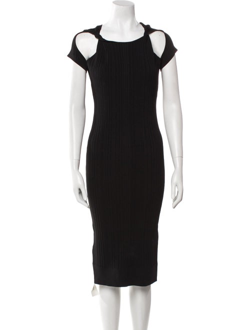 Herve Leger Scoop Neck Midi Length Dress