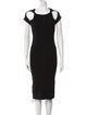 Herve Leger Scoop Neck Midi Length Dress