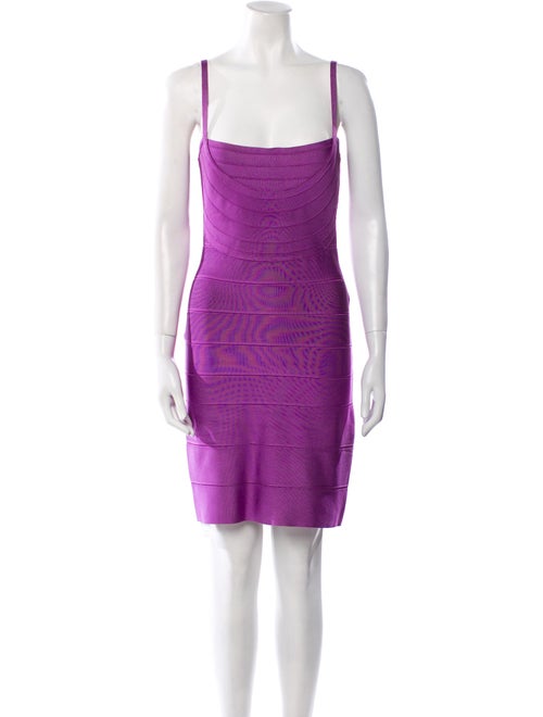 Herve Leger Square Neckline Mini Dress