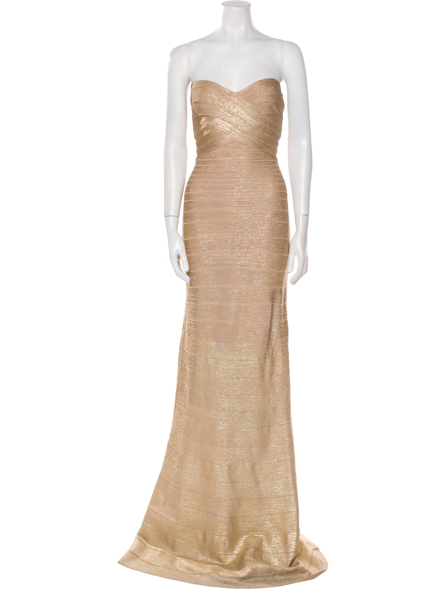 Herve Leger Strapless Long Dress