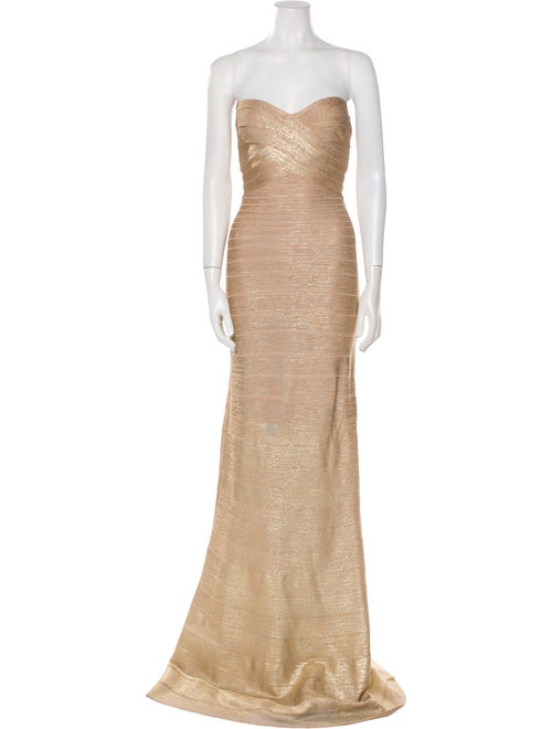 Herve Leger Strapless Long Dress