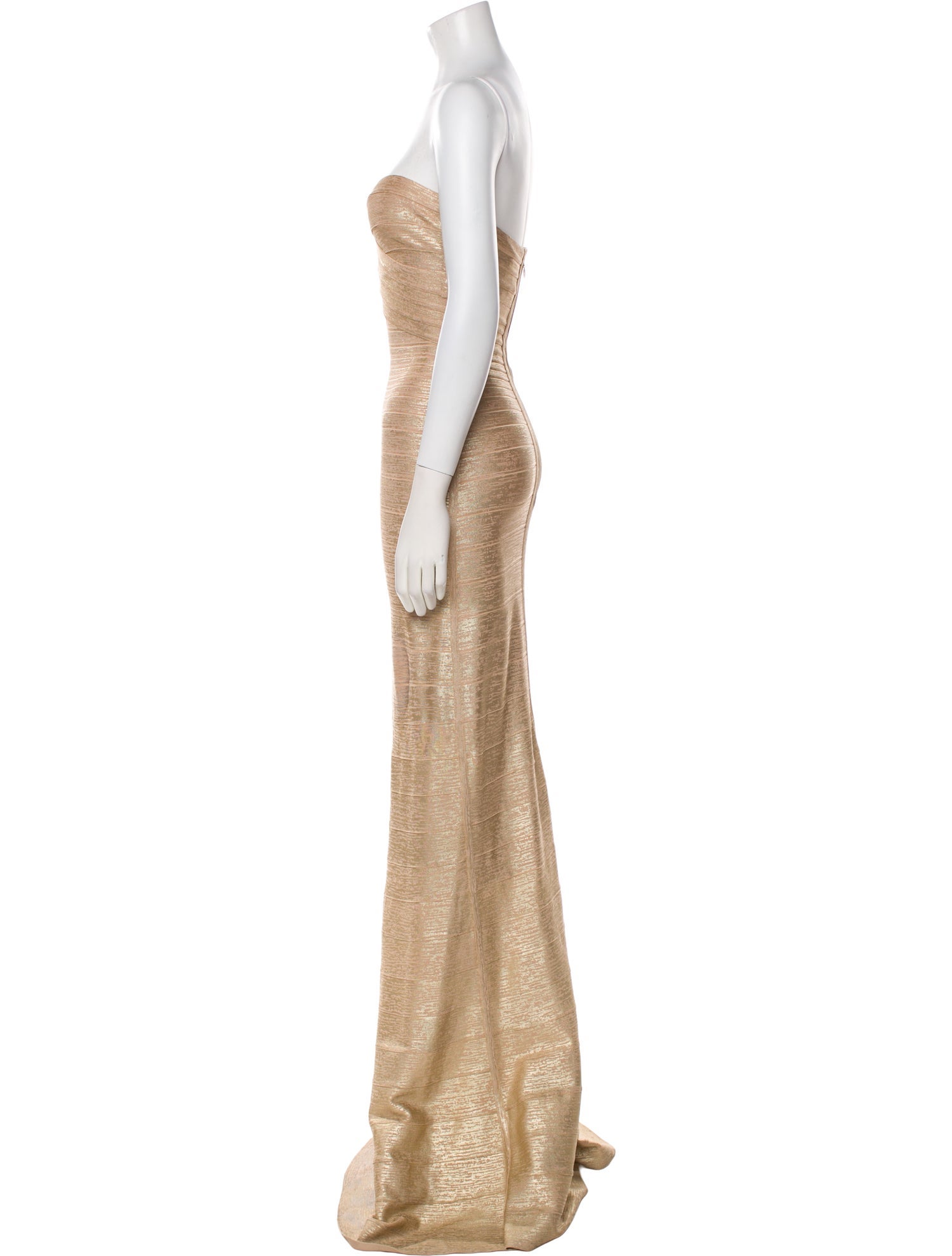 Herve Leger Strapless Long Dress