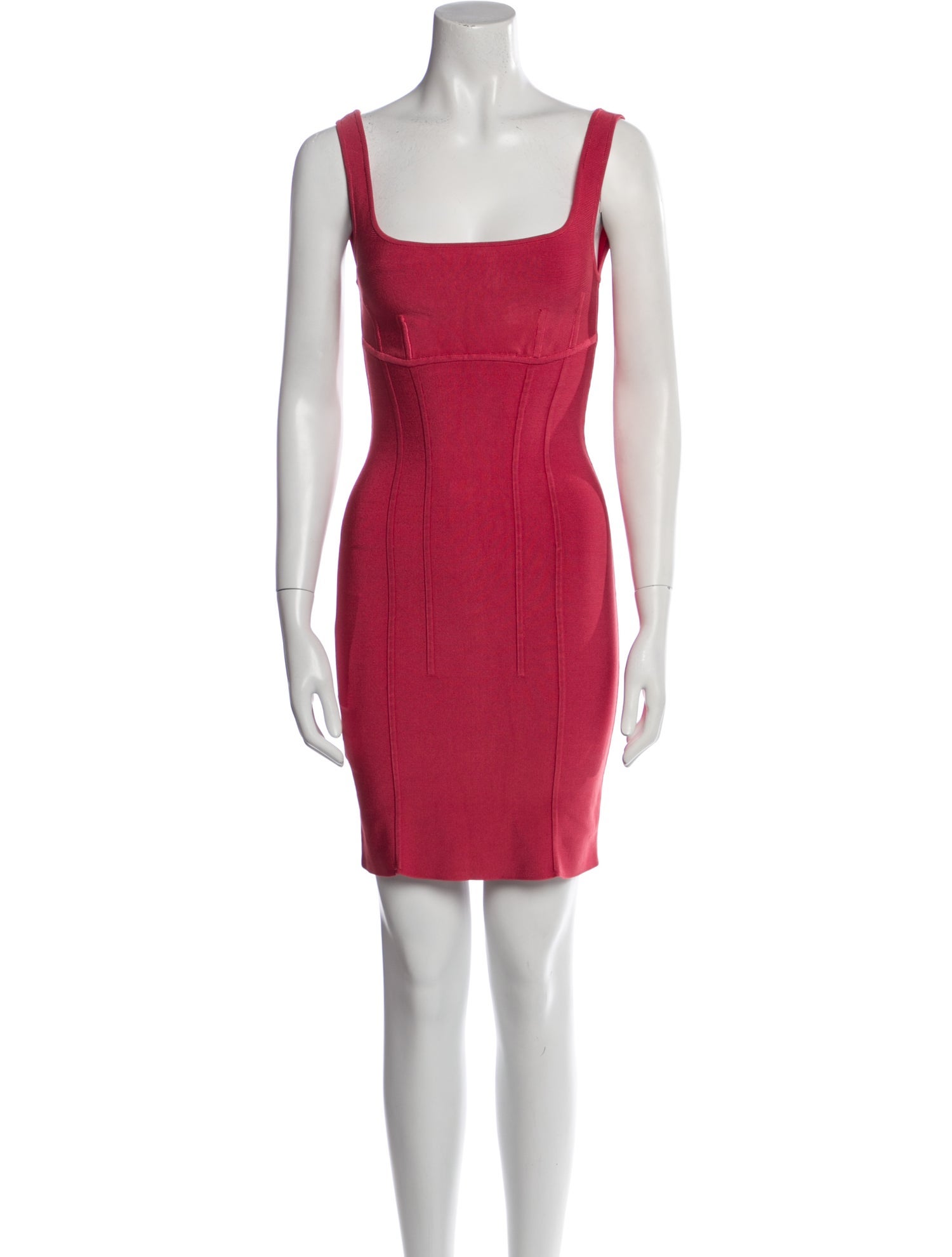Herve Leger Square Neckline Mini Dress