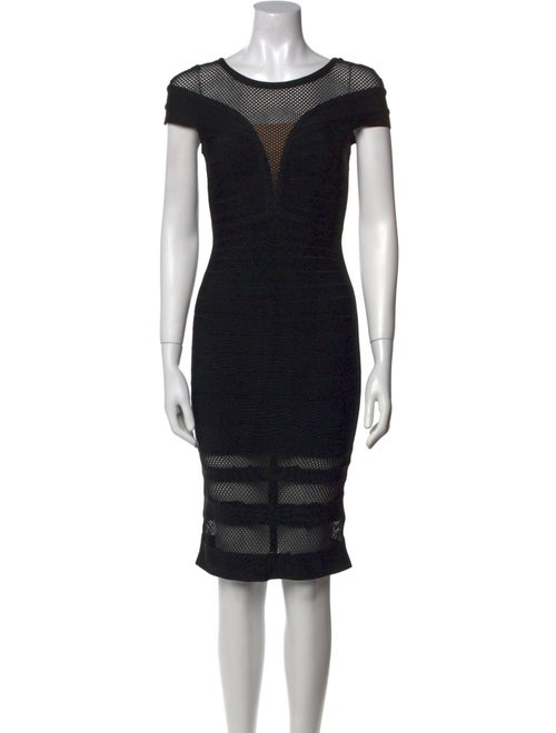 Herve Leger Scoop Neck Mini Dress