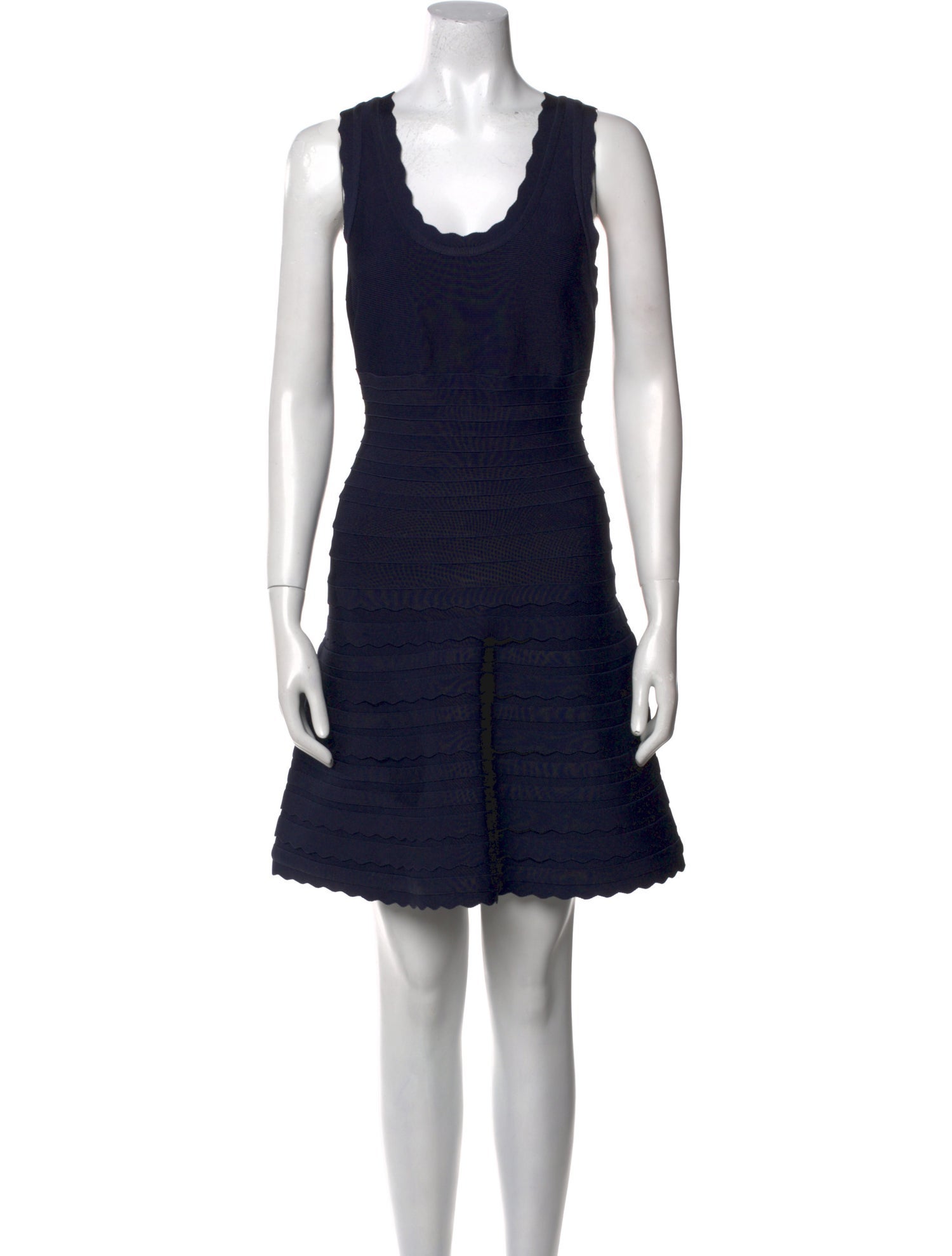 Herve Leger Scoop Neck Mini Dress