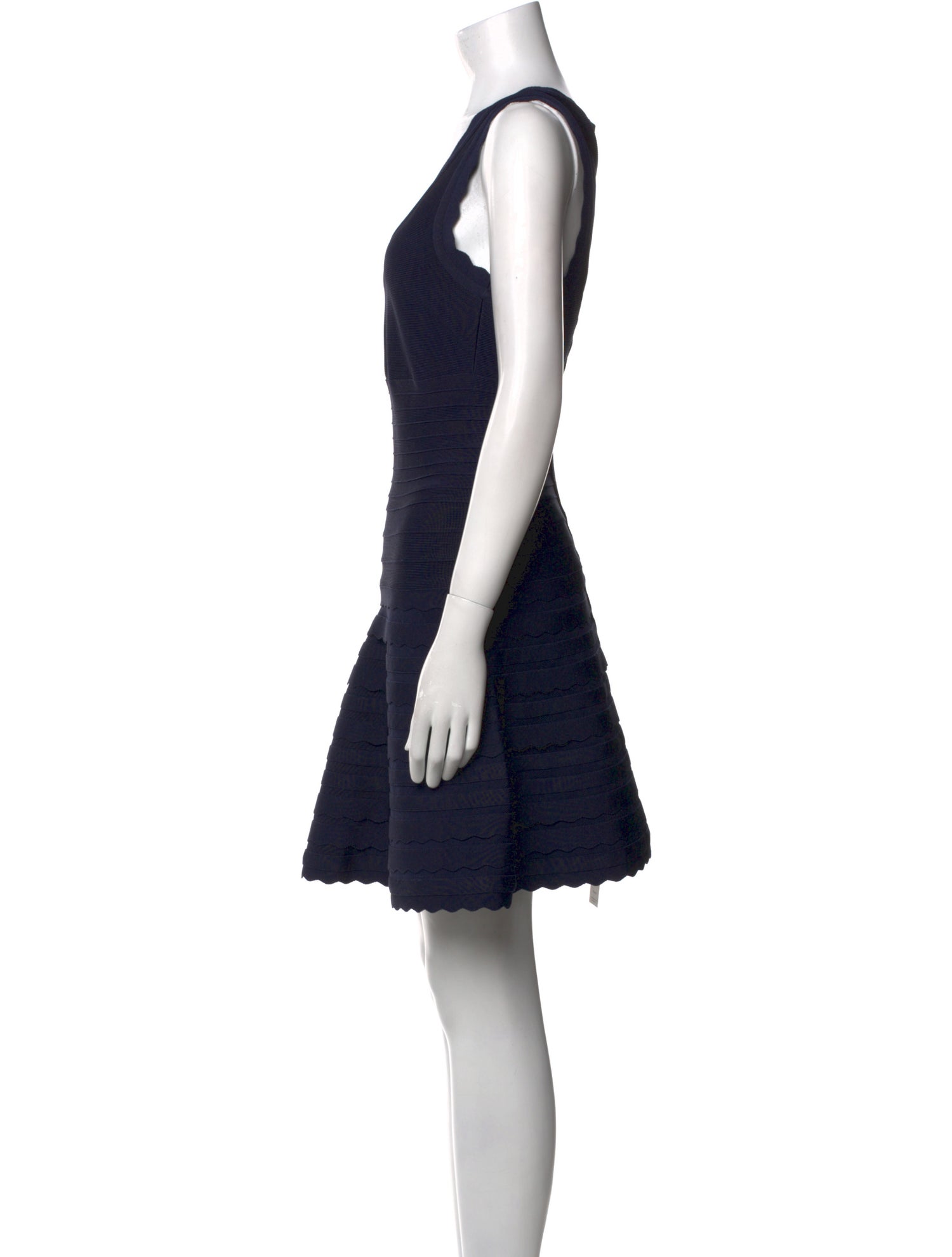 Herve Leger Scoop Neck Mini Dress