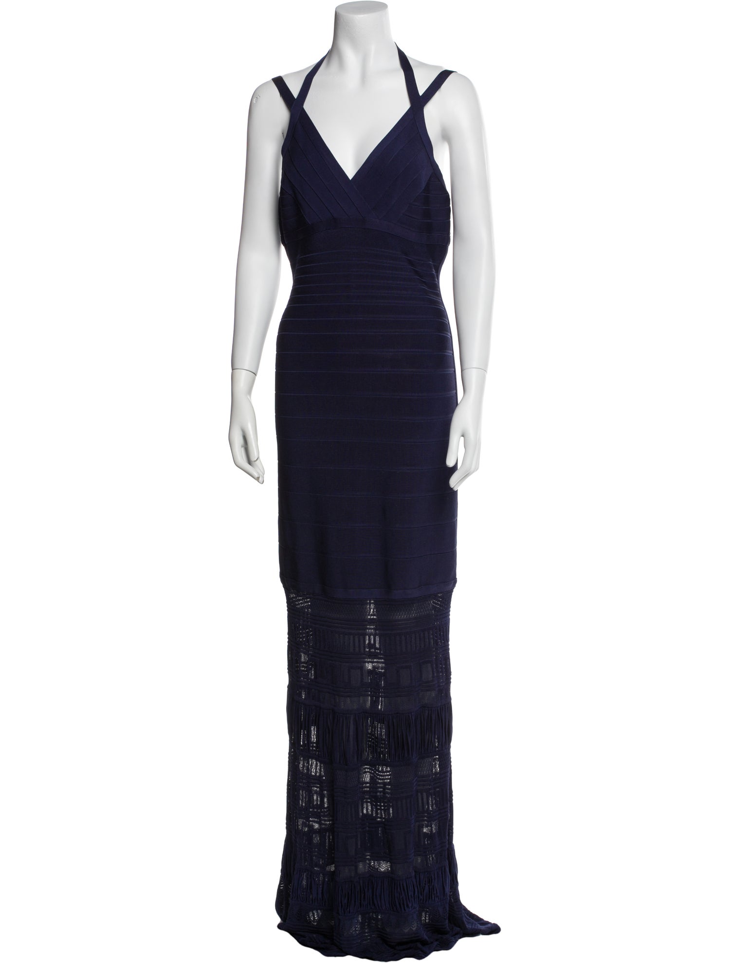 Herve Leger Halterneck Long Dress